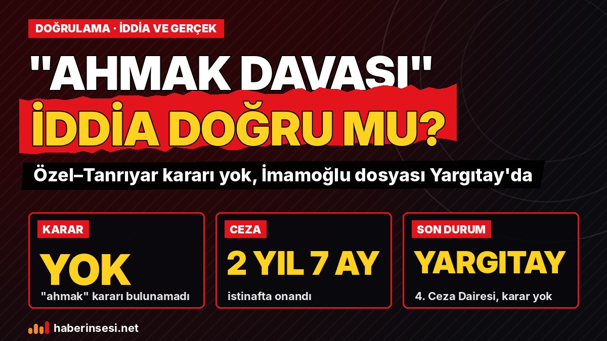 Ahmak davası iddiası: karar yok, dosya Yargıtay'da
