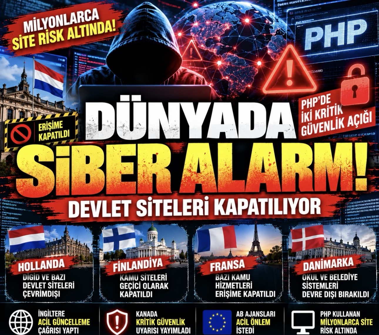 Dünyada siber alarm: devlet siteleri kapatılıyor