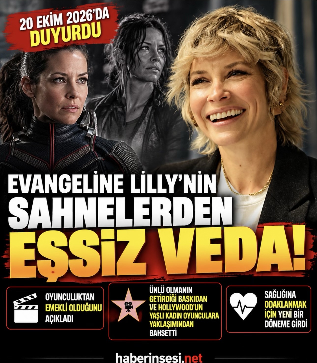 Evangeline Lilly'nin sahnelerden eşsiz vedası