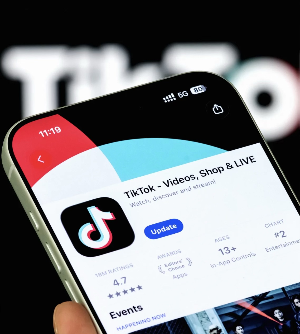 Telefonda TikTok uygulaması